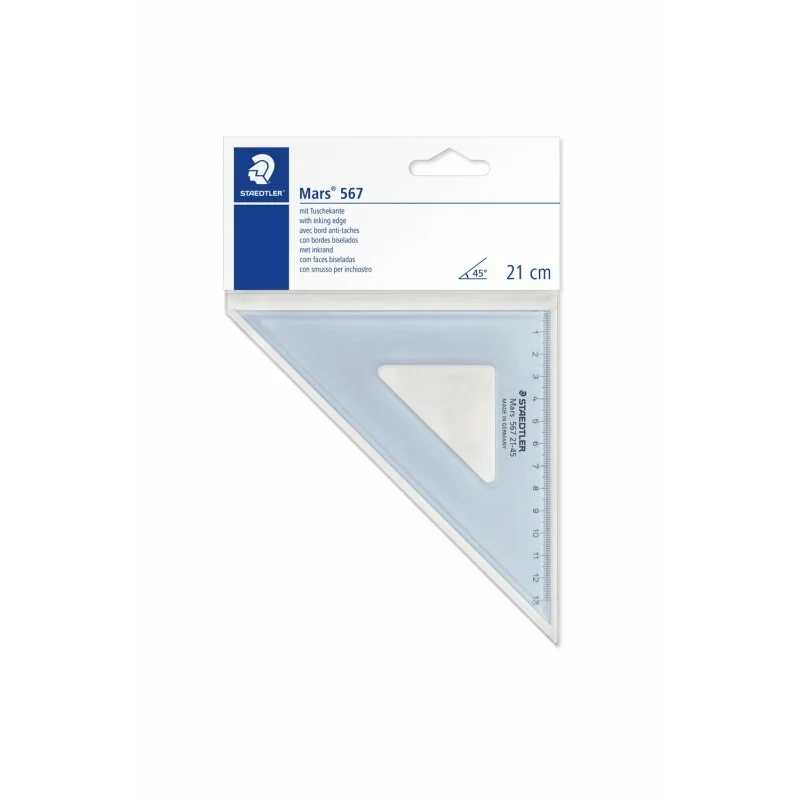 Staedtler Zeichendreieck 21cm 45/45 Gr. tr.bl Bestseller