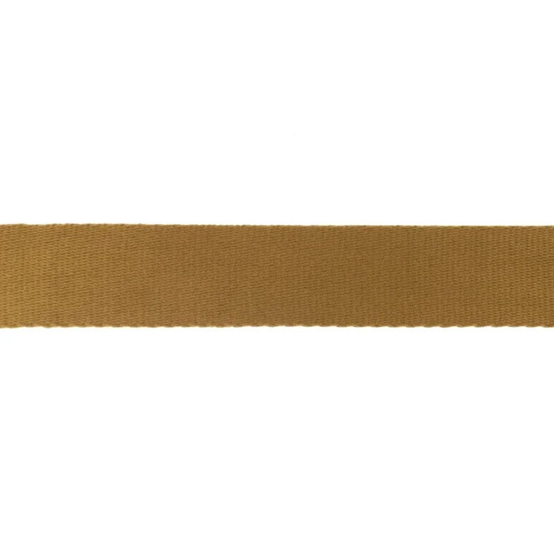 Zertifiziert Gurtband Baumwolle braun Breite: 4cm