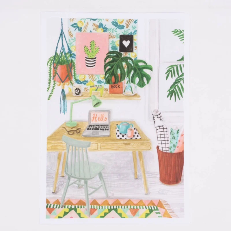 Neue Kollektion Bild Schreibtisch Kreativzimmer Papier bunt A4 30x21cm