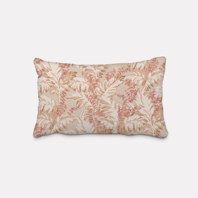Sonderangebot SCHÖNER LEBEN. Kissenhülle Leinenlook Pampasgras Eukalyptus natur rot verschiedene Größen