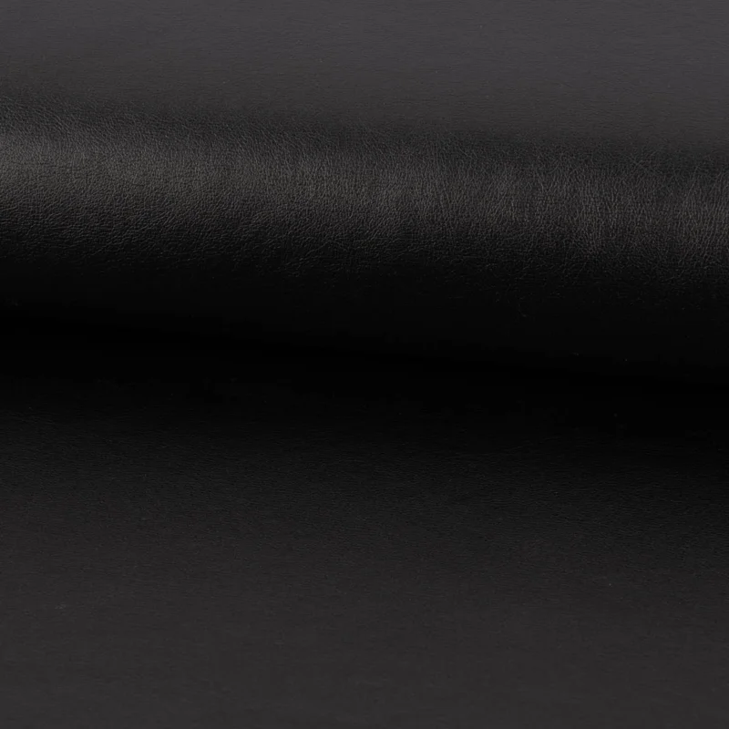 Bekleidungsstoff Kunstleder Lederimitat schwarz metallic 1,4m Breite Neu