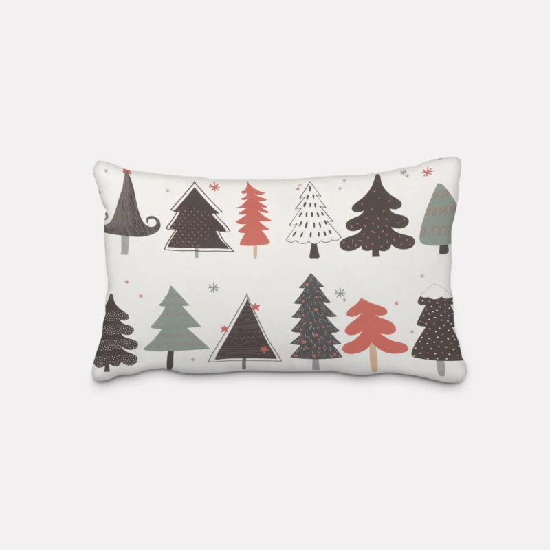 Zertifiziert SCHÖNER LEBEN. Kissenhülle Merry Christmas Weihnachtsbaum ecru schwarz rot verschiedene Größen
