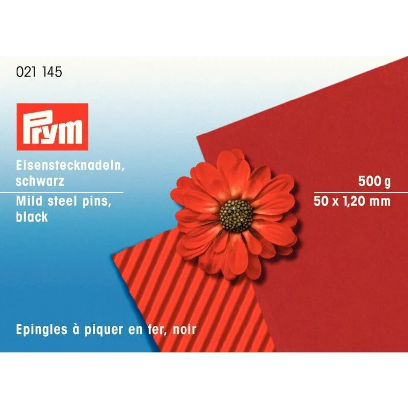 Zertifiziert Prym Stecknadeln Eisen 1,20 x 50 mm schwarz (500 g)