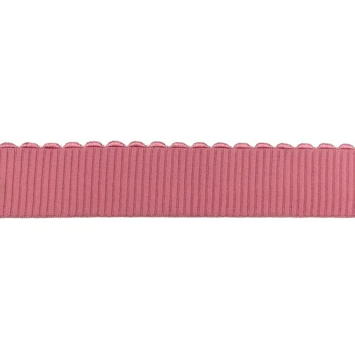 Gummiband gerippt Wellenkante altrosa Breite: 3,5cm Heißes Angebot