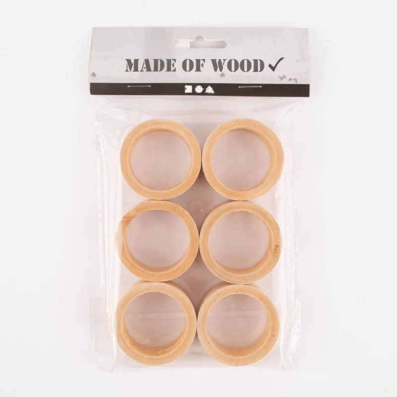 Zertifiziert Creativ Company Serviettenringe Holz natur 4,5x2cm