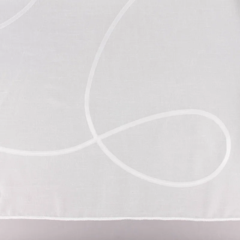 Scherli Gardinenstoff EASY CARE transparent Leinenstrukur Grafik Schlingendessin ecru 2,95m Höhe Mega-Angebot