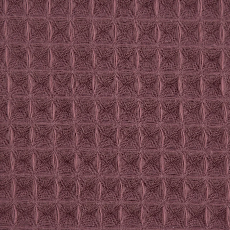Bekleidungsstoff Waffelpique Waffelstoff Baumwolle uni mauve 1,45m Breite Neue Kollektion