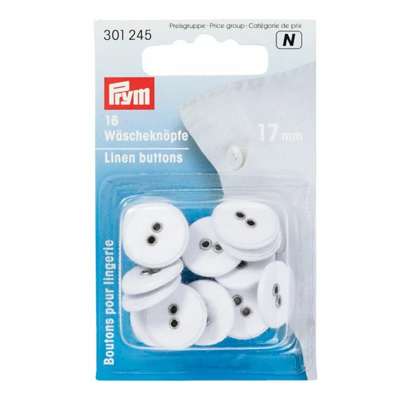 Sonderangebot Prym Boutons pour lingerie lin 17 mm blanc (16 pce)
