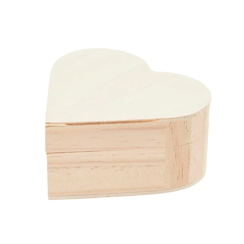 Must-Have Rico Design Holzbox Herz klein mit Magnetverschluss natur 10x10x5cm