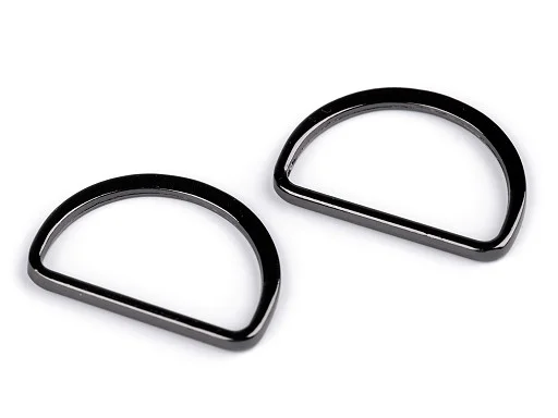 Kostenloser Rückversand D-Ring (Halbring), Breite 30 mm, gunmetal