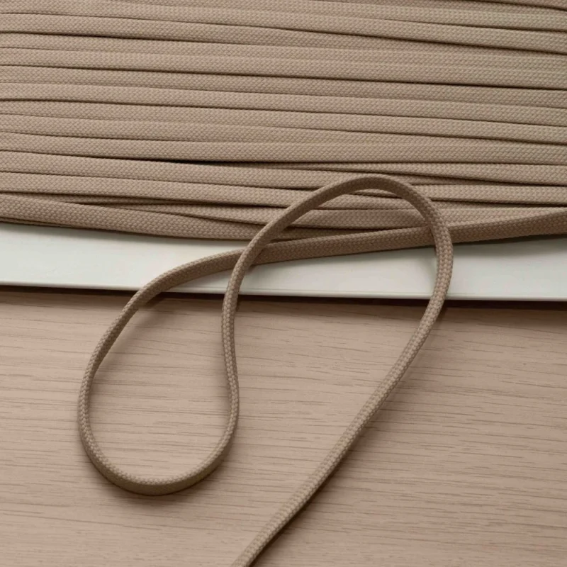 Preiswert Flachkordel, Hoodieband 10mm, beige