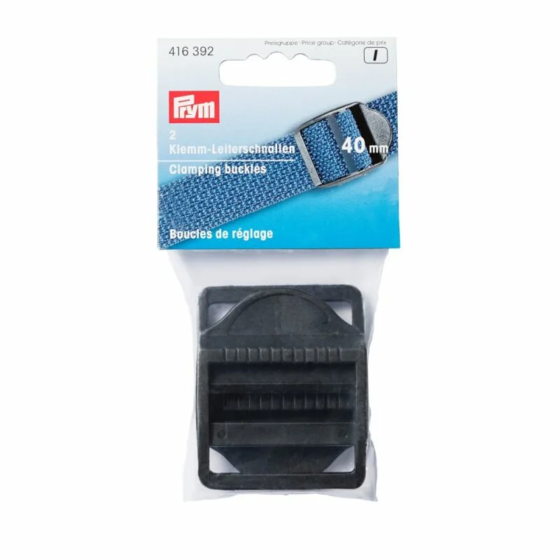 Prym Boucles de réglage plastique 40 mm noir (2 pce) Bestpreis