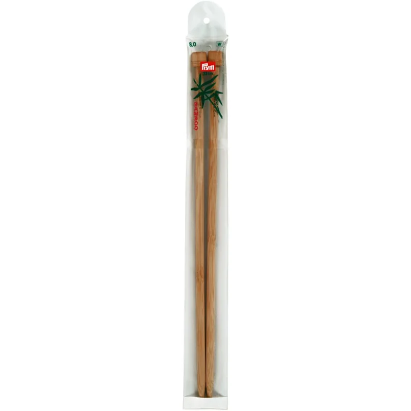 Zertifiziert Prym Stricknadel Bambus, 33 cm, 8,0