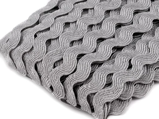 Zackenlitze 5 mm, grau Preis Gesenkt