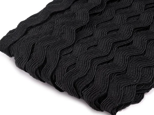 Zackenlitze 5 mm, schwarz Bestpreis