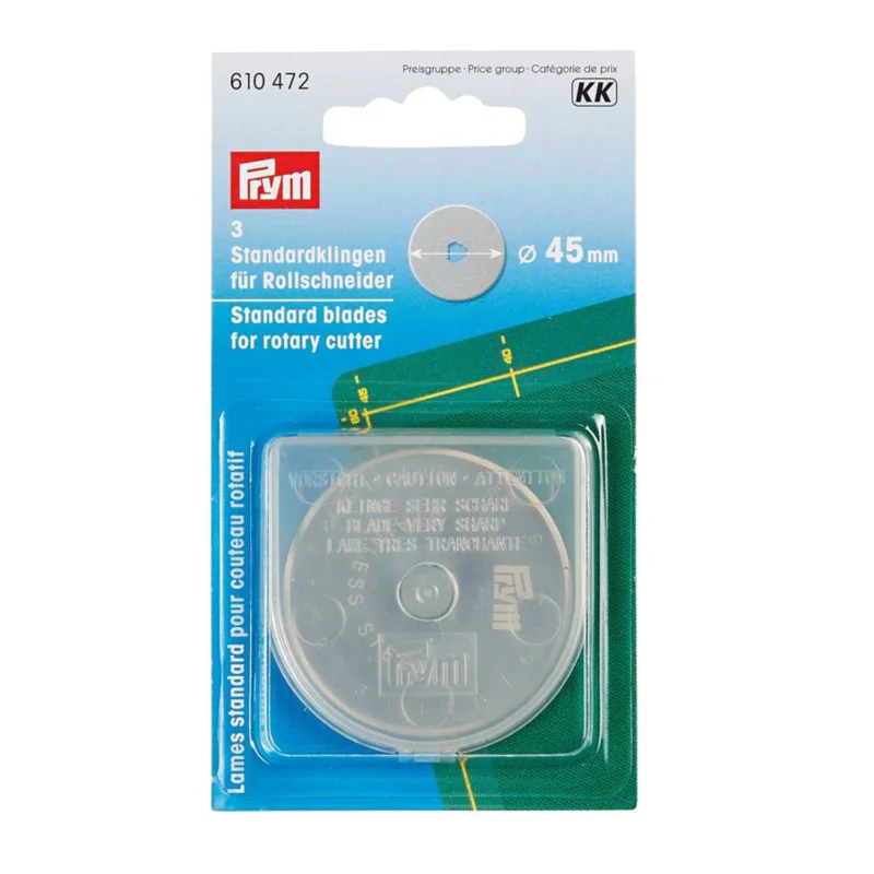 PRYM Ersatzklingen Rollschneider 45mm - 3 Stück Solange Der Vorrat Reicht