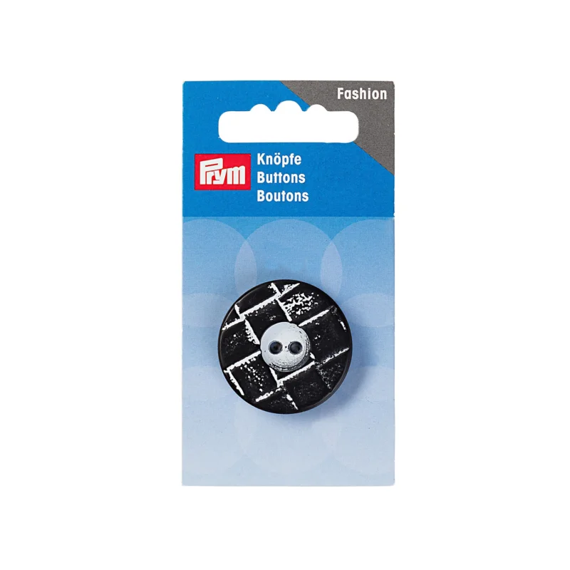 PRYM Jackenknopf 2-Loch 30 mm Schwarz/Weiß Solange Der Vorrat Reicht