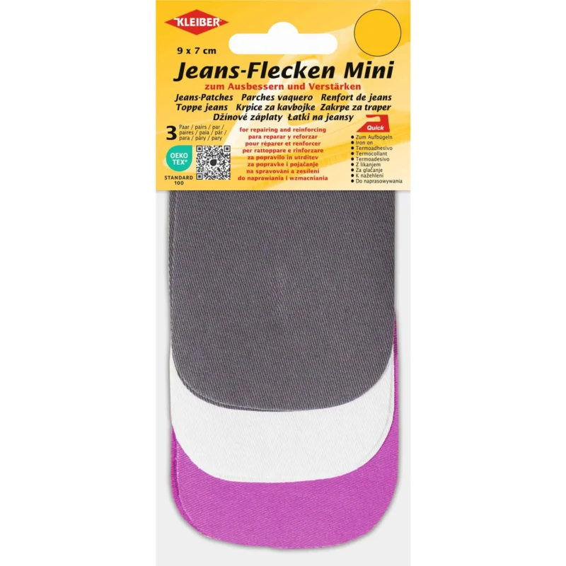 Jeans-Flecken Mini 9 x 7 cm- 6 Stück - pink Kostenfreie Lieferung
