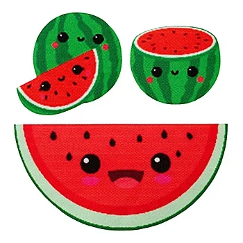 buttinette Applikationen 'Wassermelone', Größe: 3,3–7,7 cm, Inhalt: 3 Stück Must-Have