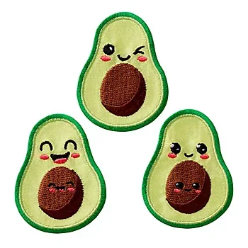 Garantierte Lieferung buttinette Applikationen 'Happy Avocado', Größe: 4,1 x 5,4 cm, Inhalt: 3 Stück