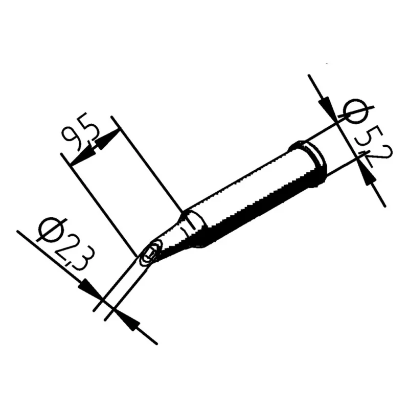 Ersa Lötspitze Serie 0102, WDLF23/2,3 mm, Hohlkehle Wochenendangebot