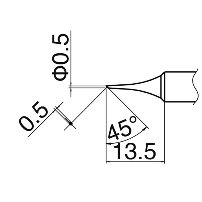 Hakko Lötspitze Serie T18, Format C05, 10 Stück Jetzt Bestellen