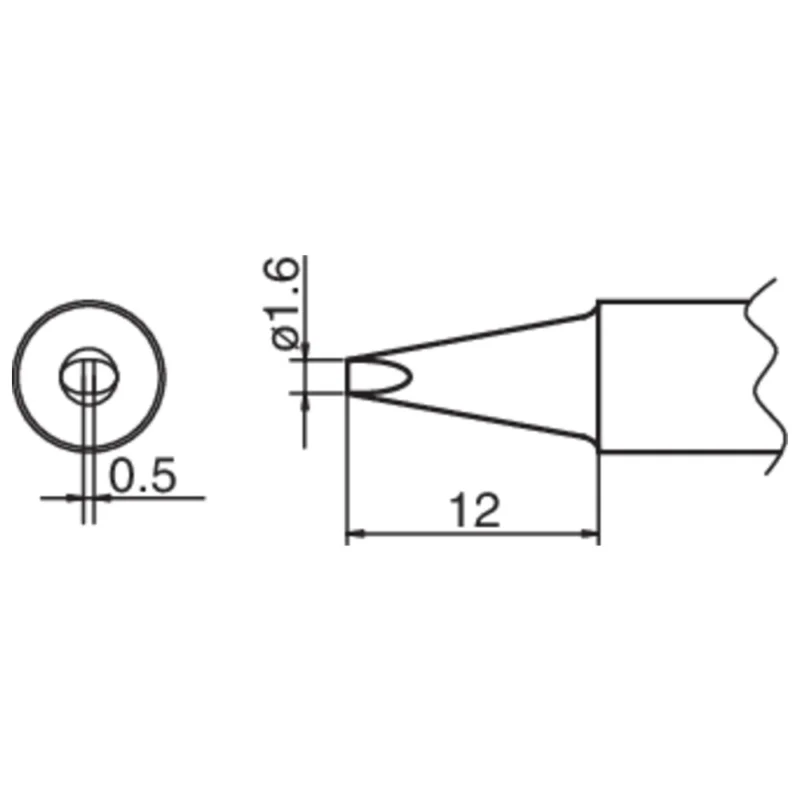 Preisreduziert 10x Hakko Composit Lötspitze Serie T20, Format D16