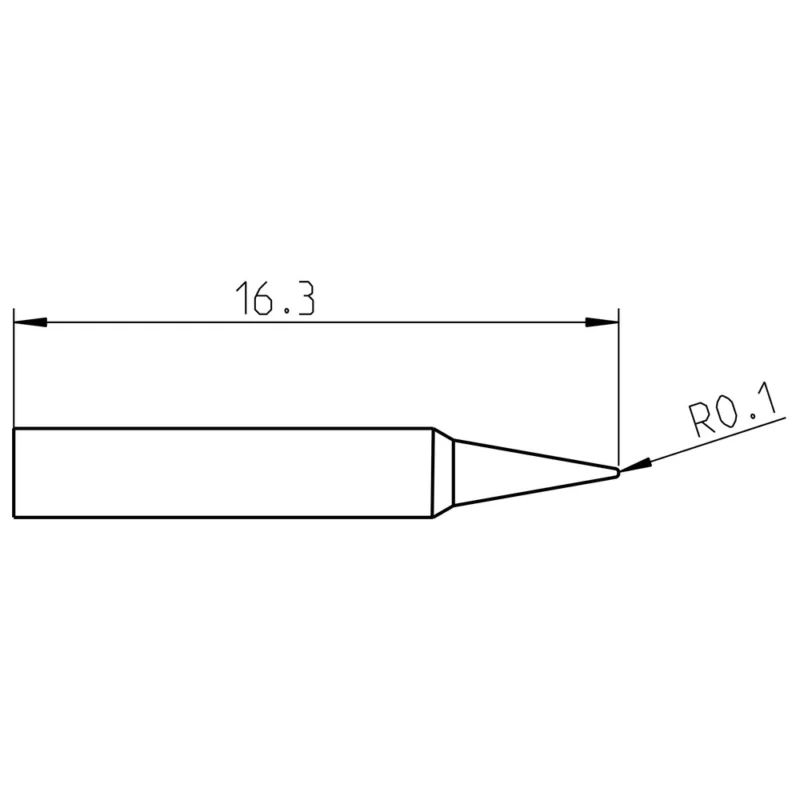 Billig Weller Lötspitze Serie RTP, Rundform, RTP 002 C MS/Ø 0,2 mm, konisch/MS