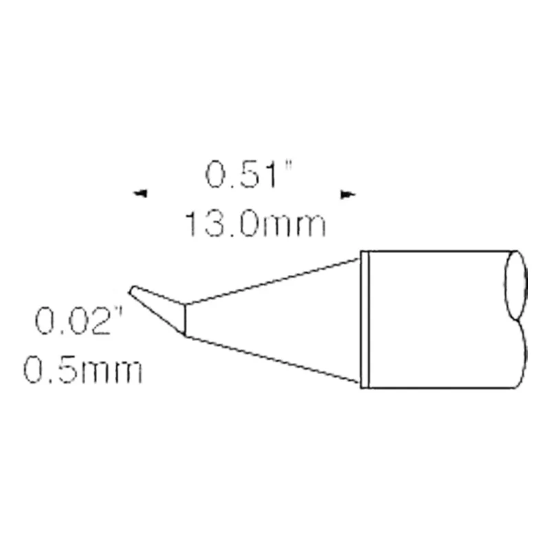 Schnäppchen Metcal Lötpatrone für PS- und MFR-Systeme, 0,5 x 13,0 mm, konisch, abgewinkelt