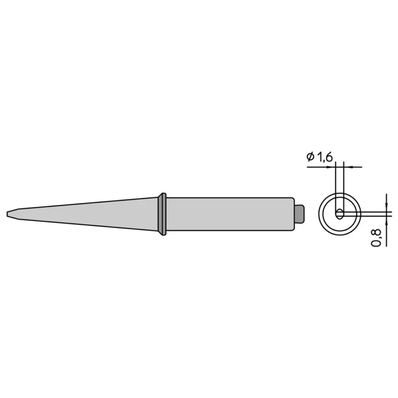 Sonderangebot Weller Lötspitze Serie CT, CT5 A7/1,6 x 0,8 mm, gerade, 370 °C, 10 Stück