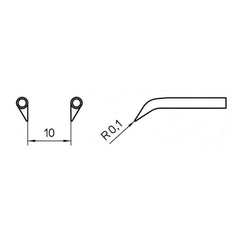 Aktuell Weller Lötspitze Serie RTW, Rundform, RTW 6NW/Ø 0,1 mm, gebogen, konisch