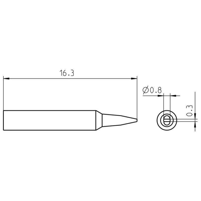 Zertifiziert Weller Lötspitze Serie RTP, Meißelform, RTP 008 S MS/0,8 x 0,3 mm, MS