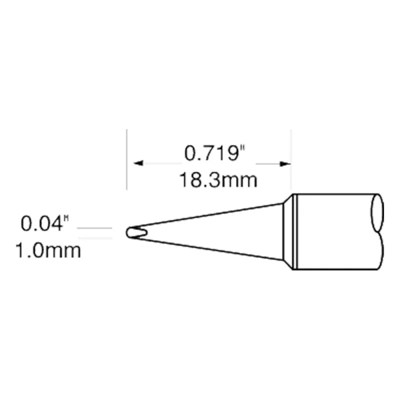 Metcal Lötpatrone für PS und MFR Handstücke, 1,0 x 11,0 mm, Meißel Preiswert