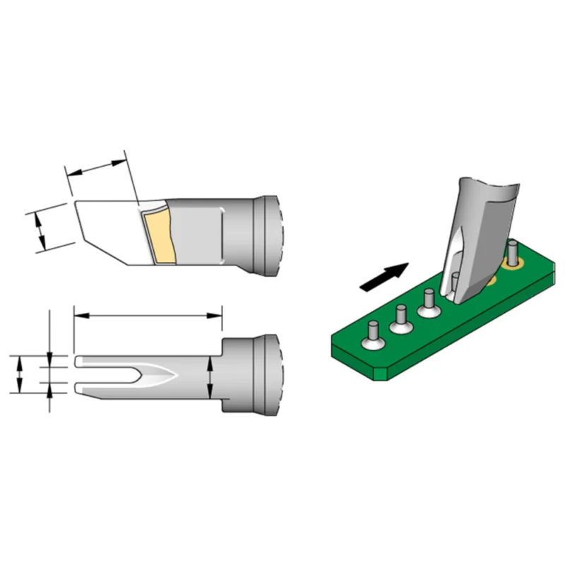 Zertifiziert JBC Lötspitze Serie C245 Sondertypen, C245669/3,0 x 5,0 mm, für THT-Lötungen