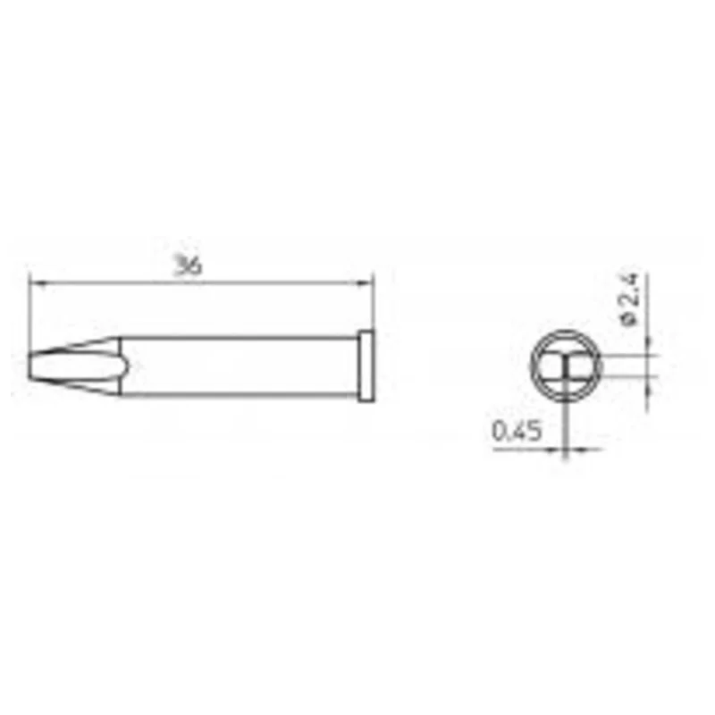 Weller Lötspitze Serie XT, Meißelform, XT BSL/2,4 x 0,45 mm, flach, 1 Stück, 10 Stück Begrenztes Angebot