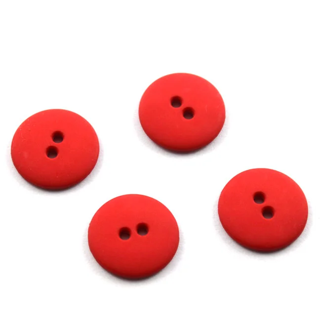 Solange Der Vorrat Reicht Modeknopf schlicht / matt 18 mm rot von Dill