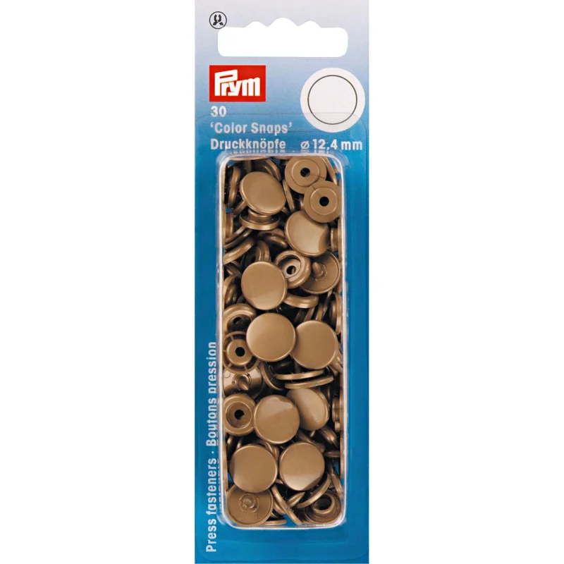 Nähfrei-Druckknöpfe Color Snaps rund 12,4 mm 30 St von Prym gold Neu Im Sortiment