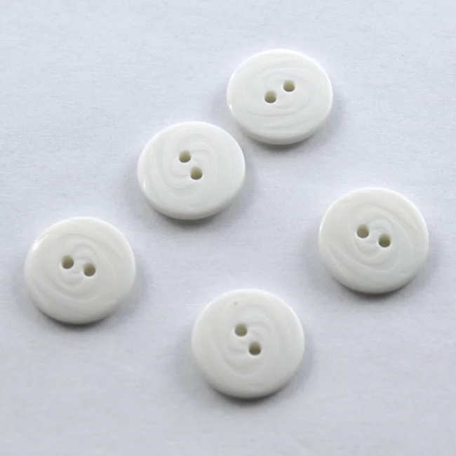 Modeknopf abwechselnd matt / glänzend 14 mm weiß von Dill Schnäppchen