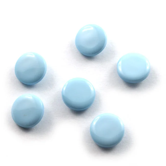 Modeknopf schlicht / glänzend 13 mm hellblau von Dill Gratis Versand