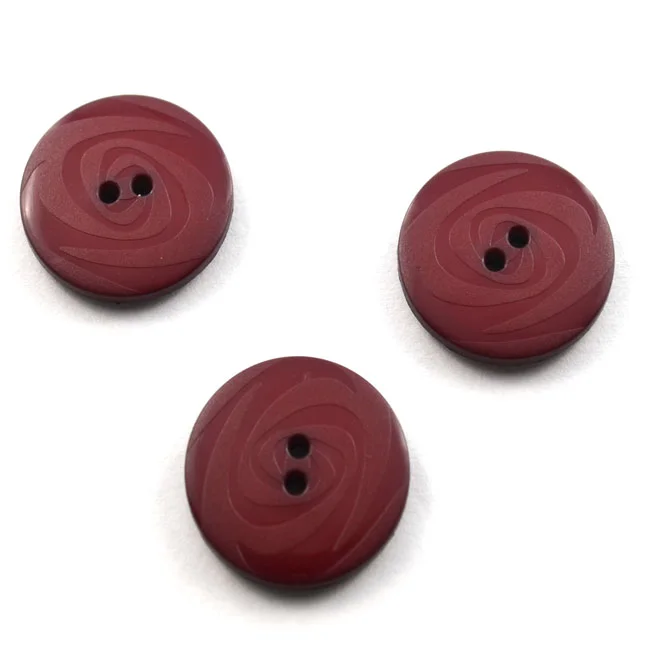 Zertifiziert Modeknopf abwechselnd matt / glänzend 23 mm bordeaux von Dill