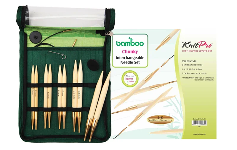 Zertifiziert Nadelspitzen Set bamboo Chunky von knit pro