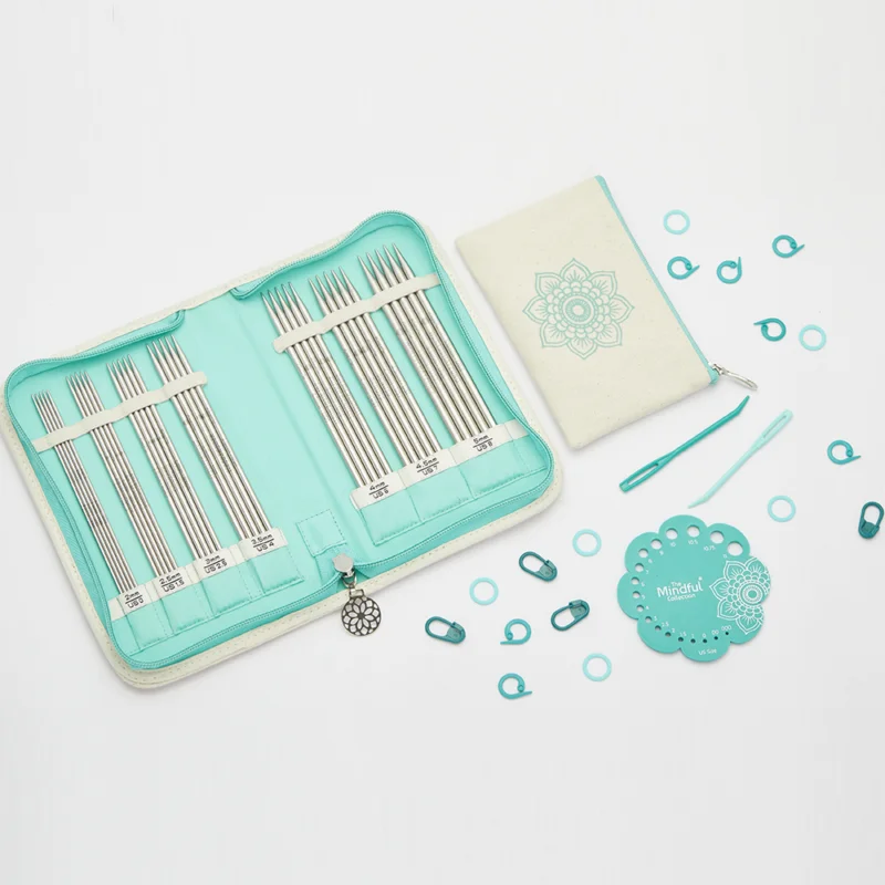 Zertifiziert Nadelspiele Edelstahl Verbundenheits Set 15 cm Mindful Collection von knitpro