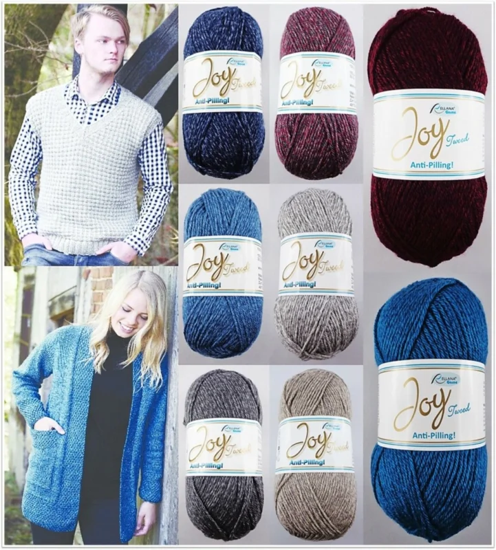 Direkt Vom Hersteller Rellana Joy Tweed Anti-Pilling, 100g-Knäuel mit Tweed-Effekt