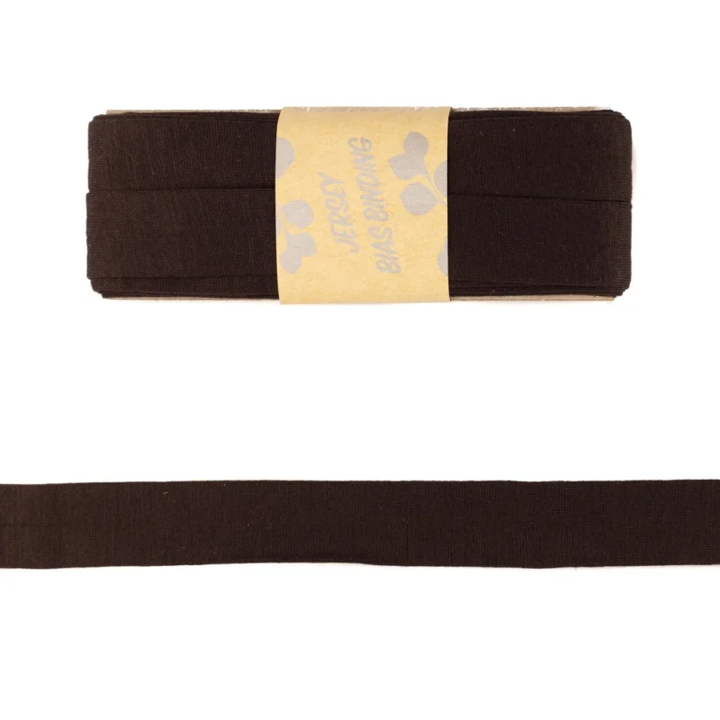 Top-Angebot dehnbares Viskose Schrägband/Einfassband | 40 / 20mm | 3m | 187163 | dunkel mokka