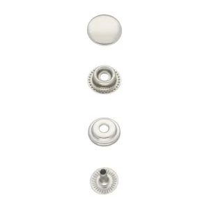 Zertifiziert 10 Metall-Druckknöpfe 10mm - silber Nickel