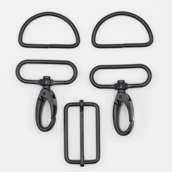 Kostenloser Rückversand Hardware Taschenset - 40 mm - schwarz lackiert