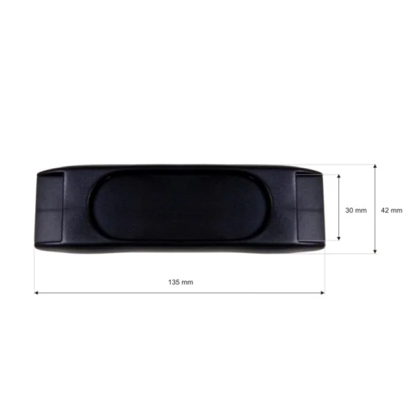 Zertifiziert Schulterpolster / Gurtpolster - Kunststoff flexibel - 30mm - schwarz (2 Stück)