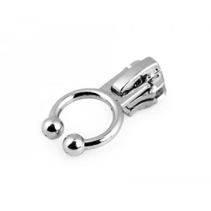 Zipper Ring mit Kugeln silberfarben für Spiralreißverschlüsse 5mm Markenware