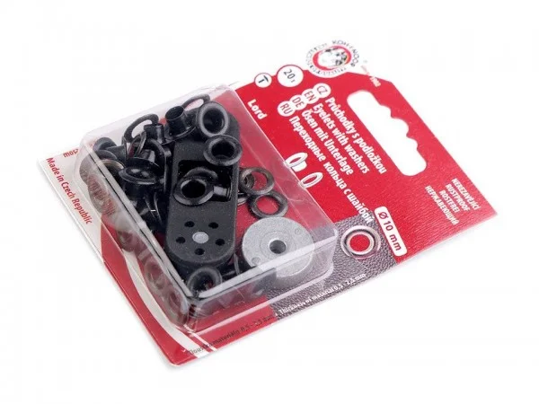 Ösen mit Scheiben innen 5,5mm, außen 10 mm - schwarz Kostenloser Versand