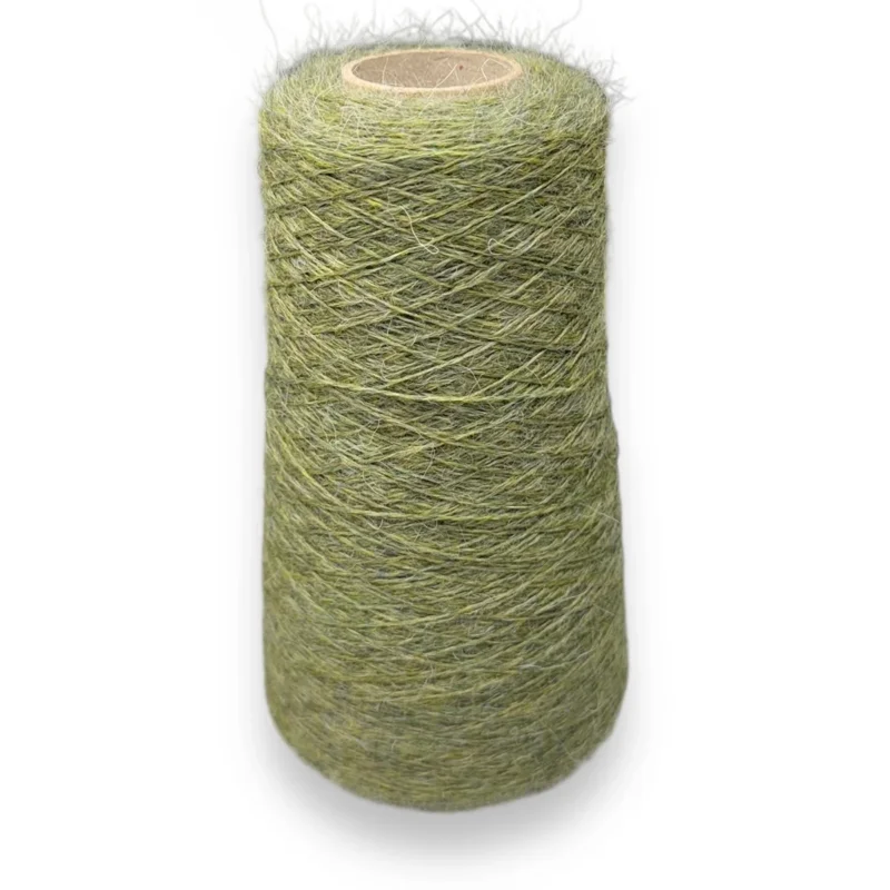 YAKHAIR OLIV GRÜN MELIERT 200gr. BABY YAK / SUPER KID MOHAIR Markenware